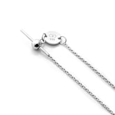 Silver Charms Necklace, White Rhodium, Premium Cubic Zirconia  + Give Hope Gift